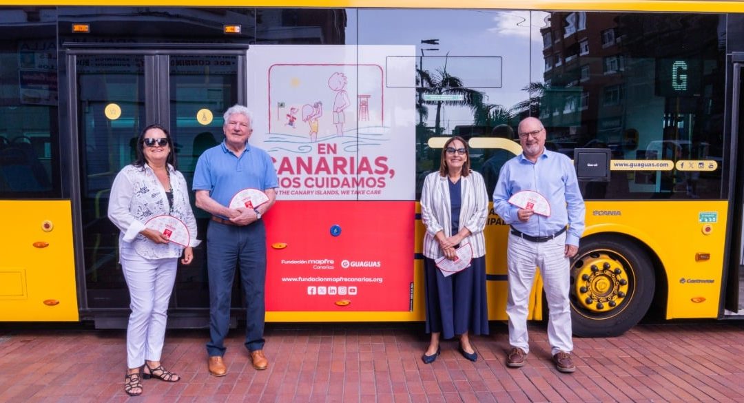 Fundación Mapfre Canarias y Guaguas Municipales impulsan una campaña para promover la seguridad en el entorno acuático