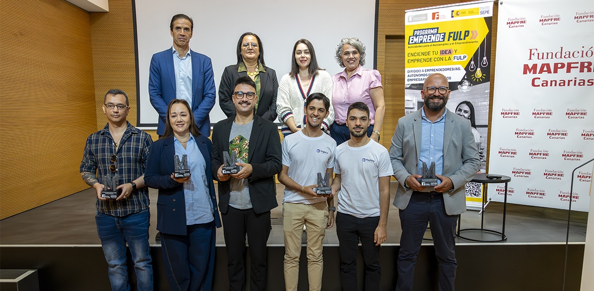 Cinco proyectos de emprendimiento reconocidos en los «Premios Emprendedores 2025» de Fundación MAPFRE Canarias y la Fundación Universitaria de Las Palmas Cinco proyectos de emprendimiento reconocidos en los «Premios Emprendedores 2025» de Fundación MAPFRE Canarias y la Fundación Universitaria de Las Palmas </p>
<p>