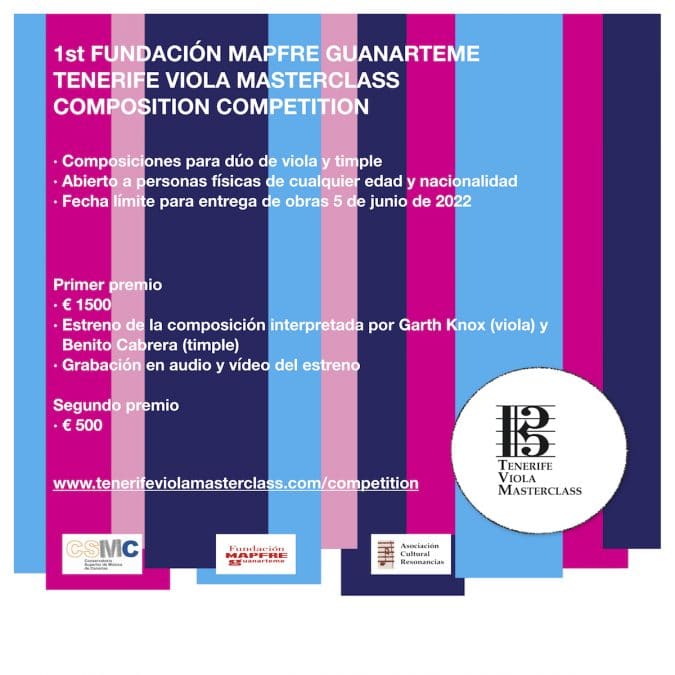 I Concurso de Composición Fundación MAPFRE Guanarteme – Tenerife Viola Masterclass